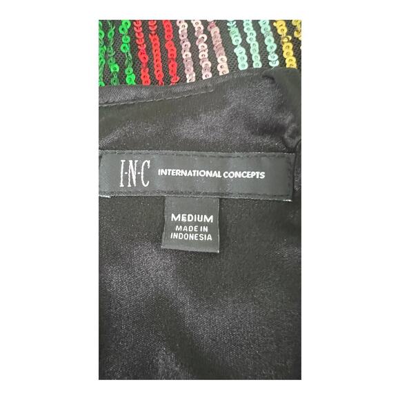 INC Rainbow Sequin Top Medium - Picture 10 of 11